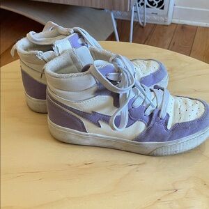 Kids High-Top Sneakers in Lavender and White - Joe Fresh big girl size 3